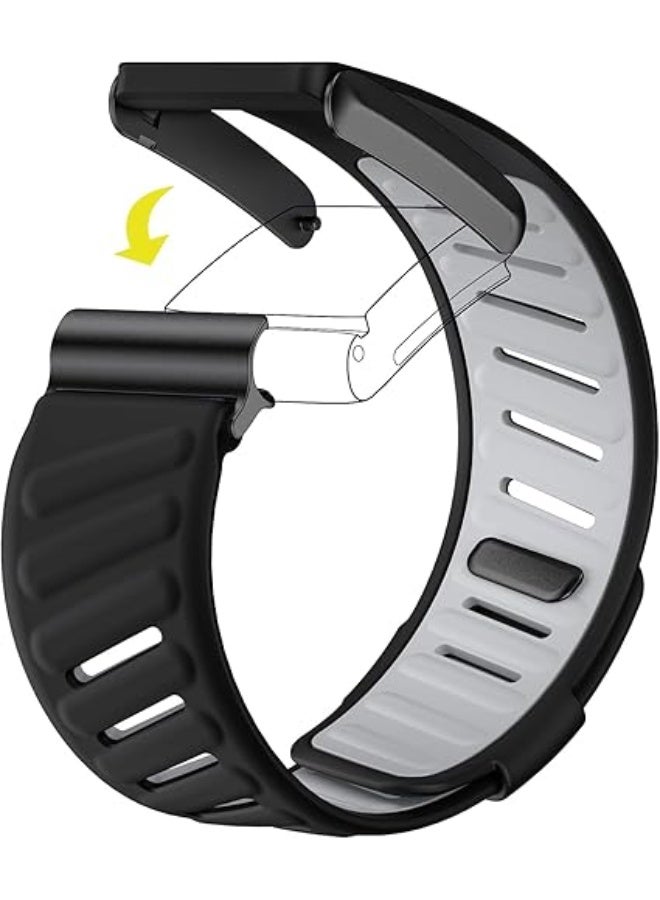 Silicone Comfort Durable Silicone Wristband Compatible with WHOOP 4.0 Band, Soft Silicone Sports Loop Strap for Men & Women, with U Shapped Connector - Image 2